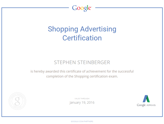 google shopping adwords